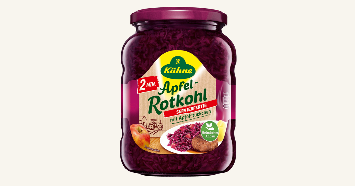 Kuhne 2 Min. Apfel Rotkohl